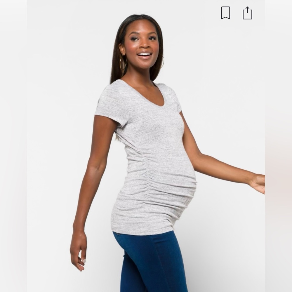 Alma Short Sleeve Market and Spruce Maternity Shirt